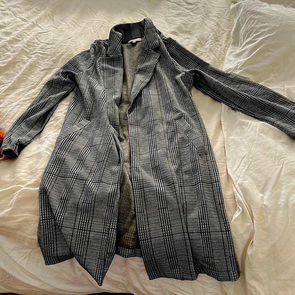 Extra long light sweatshirt blazer